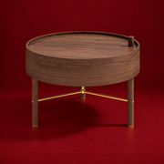 Round Coffee Table with Storage