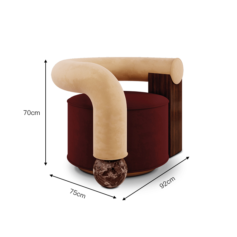 Distinct Velvet single sofa