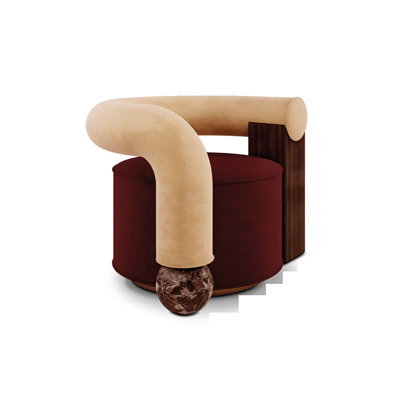 Distinct Velvet single sofa