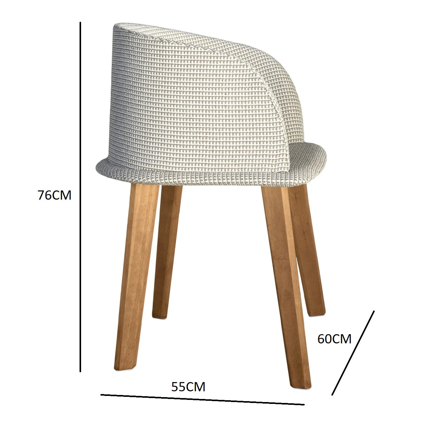 Outdoor dining chairs made of beige fabric