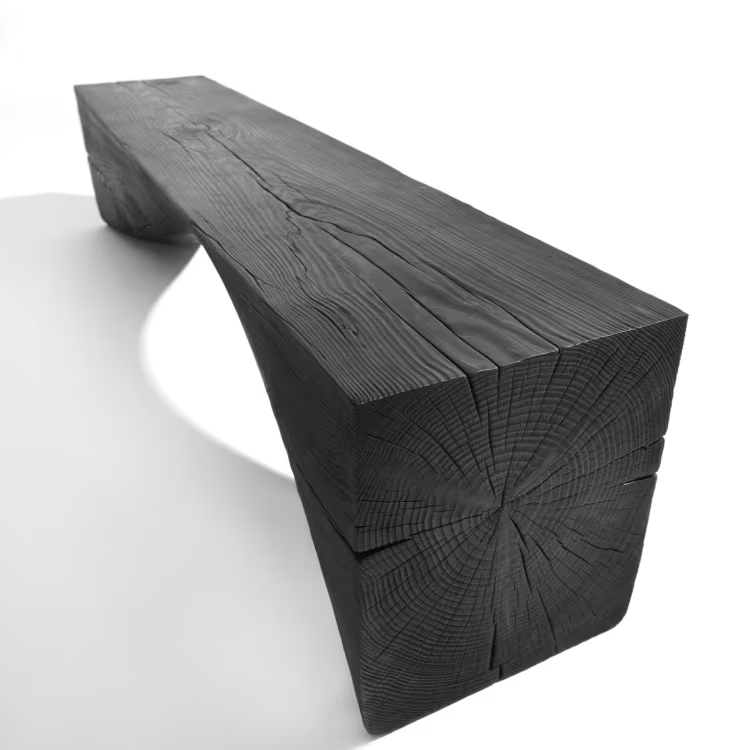Curve volcano black bench