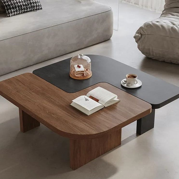 Modern Dual-Tone Puzzle Coffee Table Set