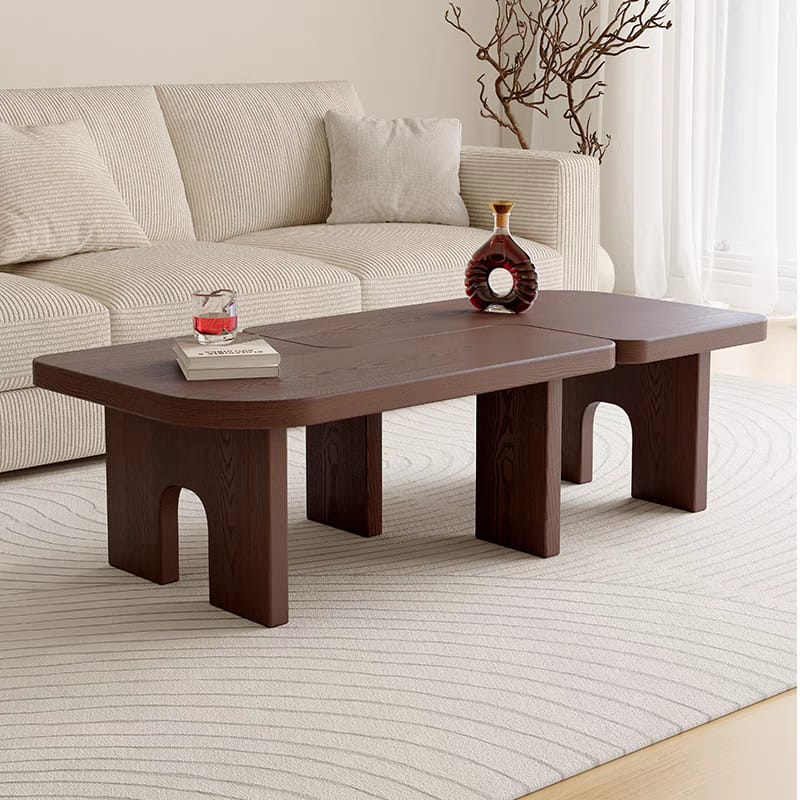 Modern Dual-Tone Puzzle Coffee Table Set