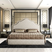 Alan melange taupe double bed