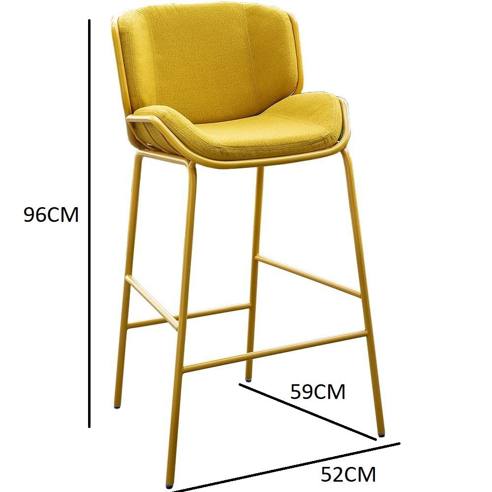 Skin yellow bar stool