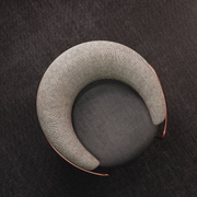 Circular metal chair with sofa