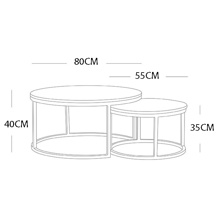 Sleek Karl Steel Coffee Table