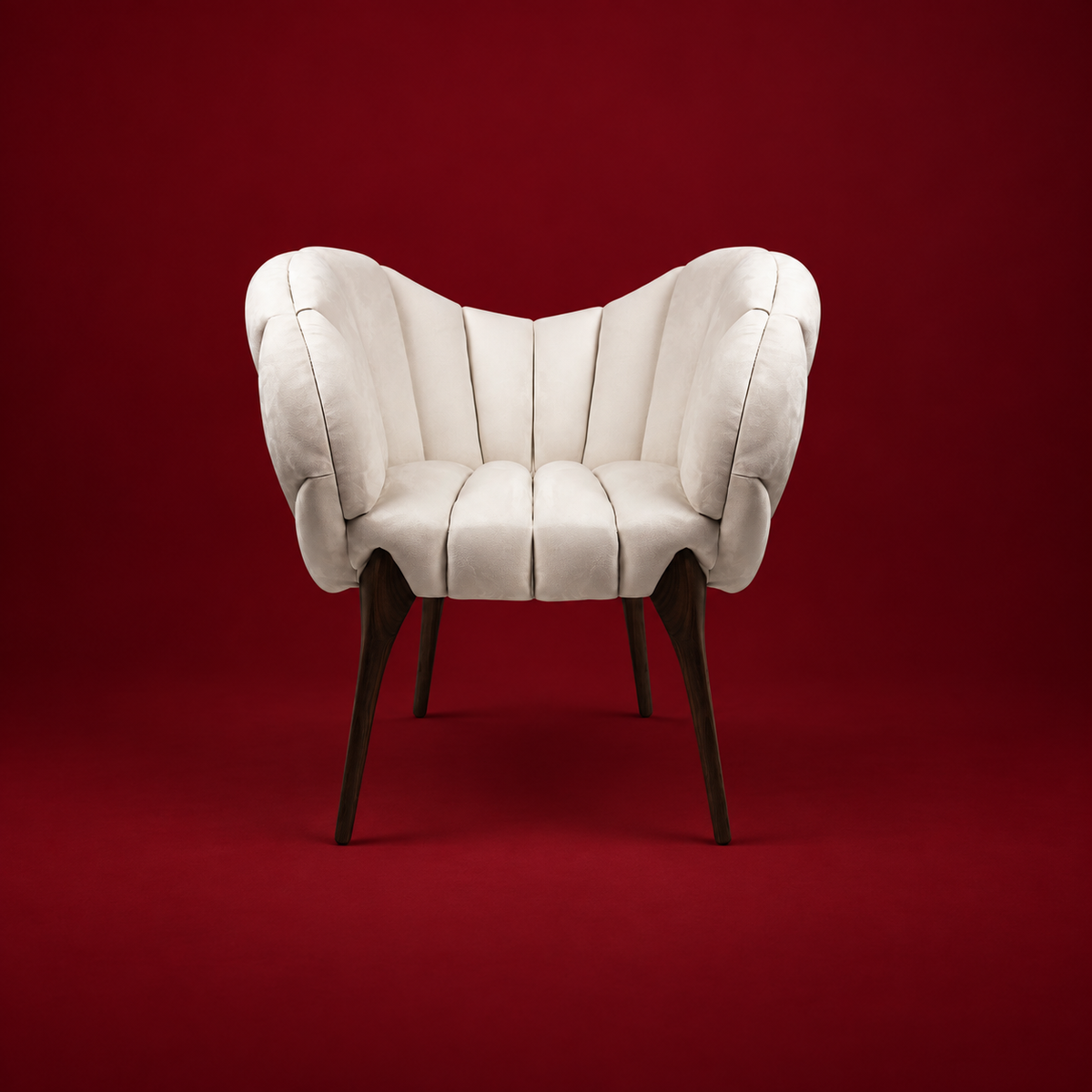 A chair with a distinctive modern design