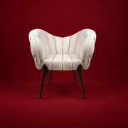 A chair with a distinctive modern design
