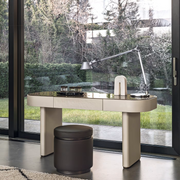 Delano desk with wood top