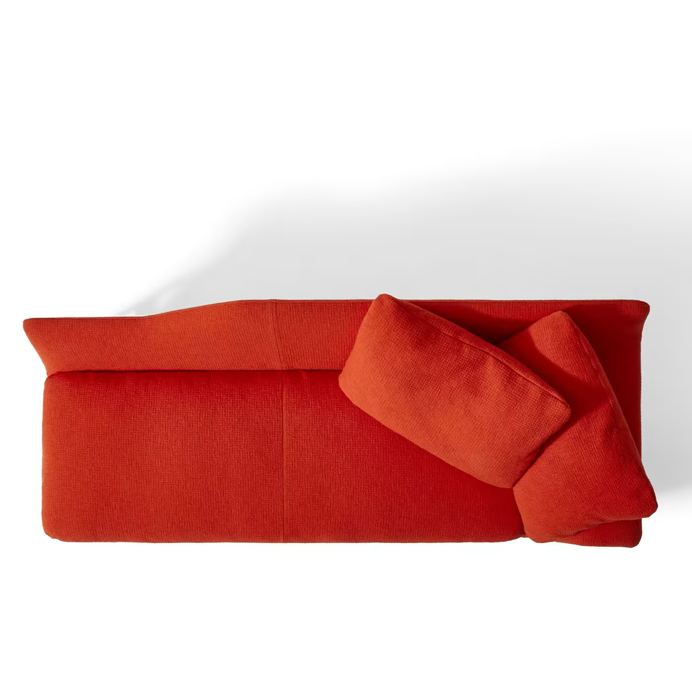 Esosoft right sided orange chaise longue
