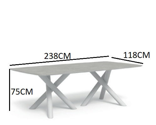 Luxury outdoor dining table