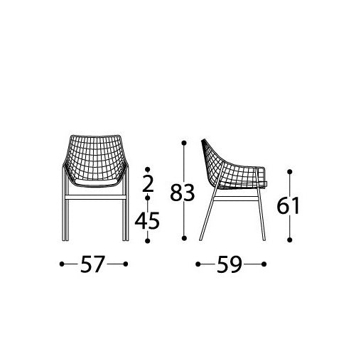 Soft-Grid Lounge Dining Chair