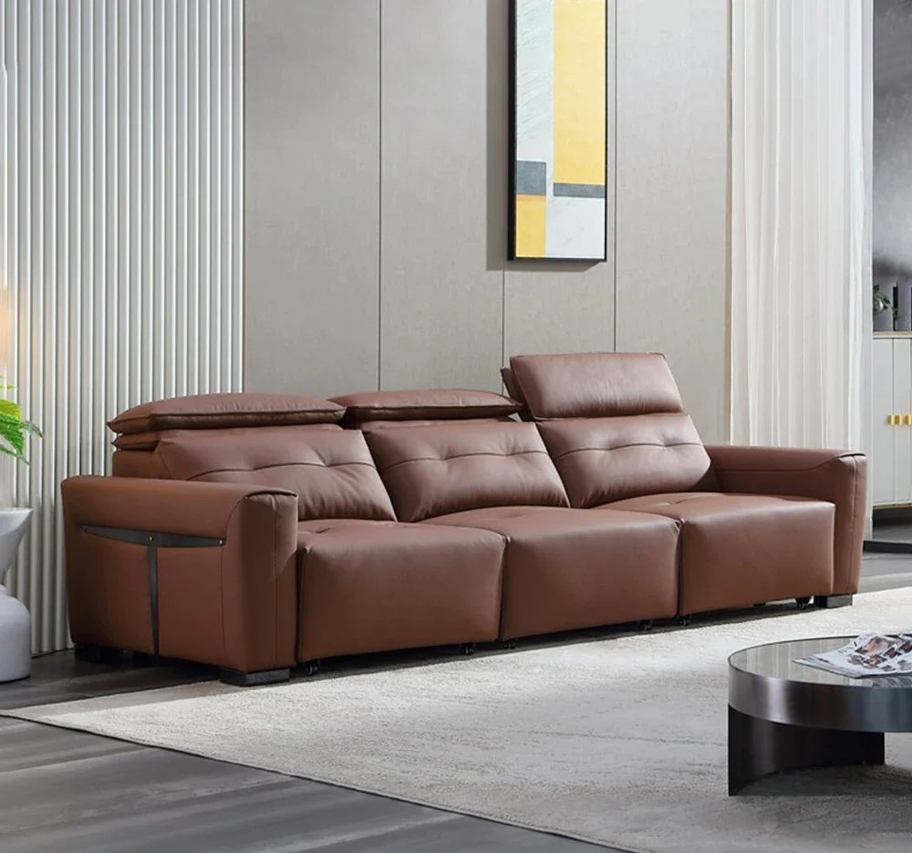 Multi-Angle Electric Leather Sectional Sofa Bed