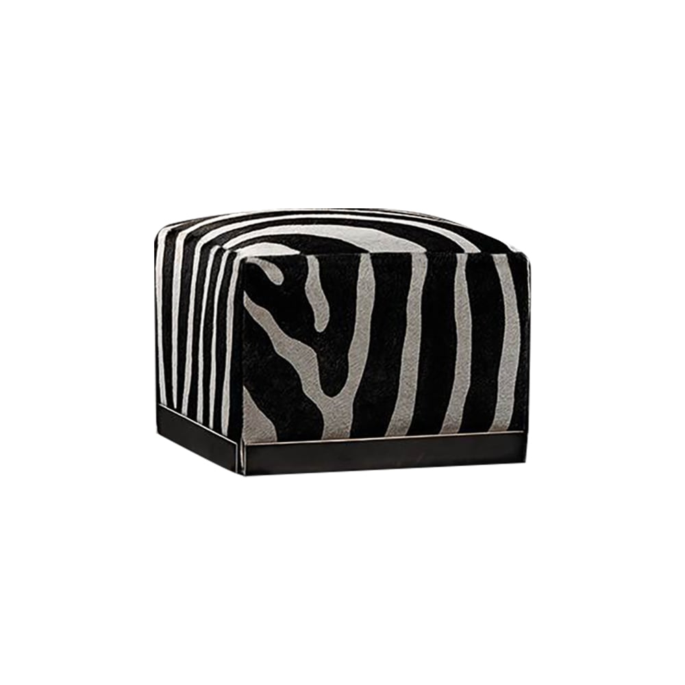 Zebra Luxe Pouf