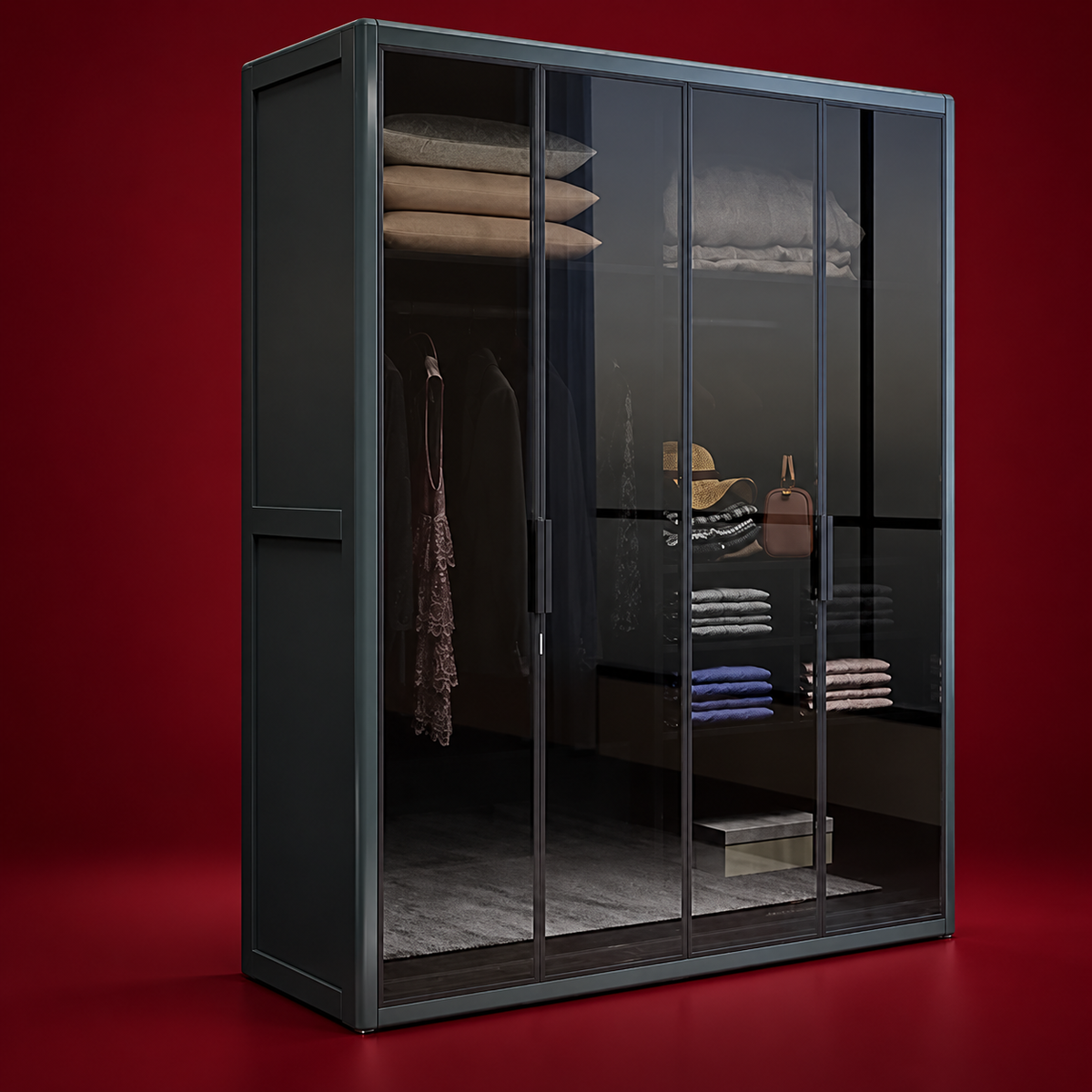 Glass wardrobe