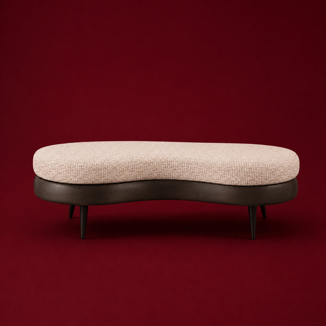 A comfortable bench with a unique design
