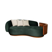 A sofa with a distinctive design