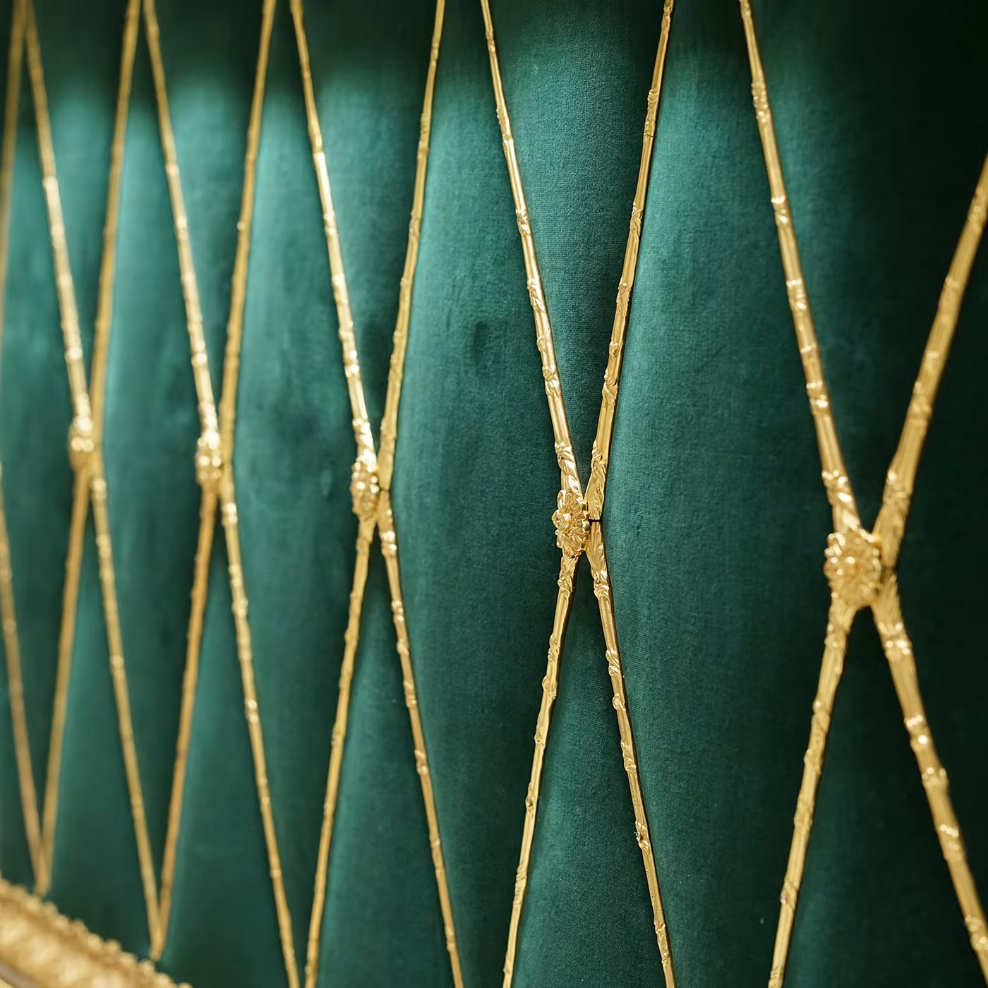 Green and gold bar console