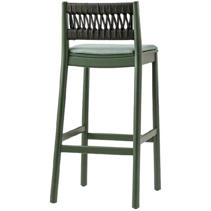 Julie dark green stool with upholstered seat
