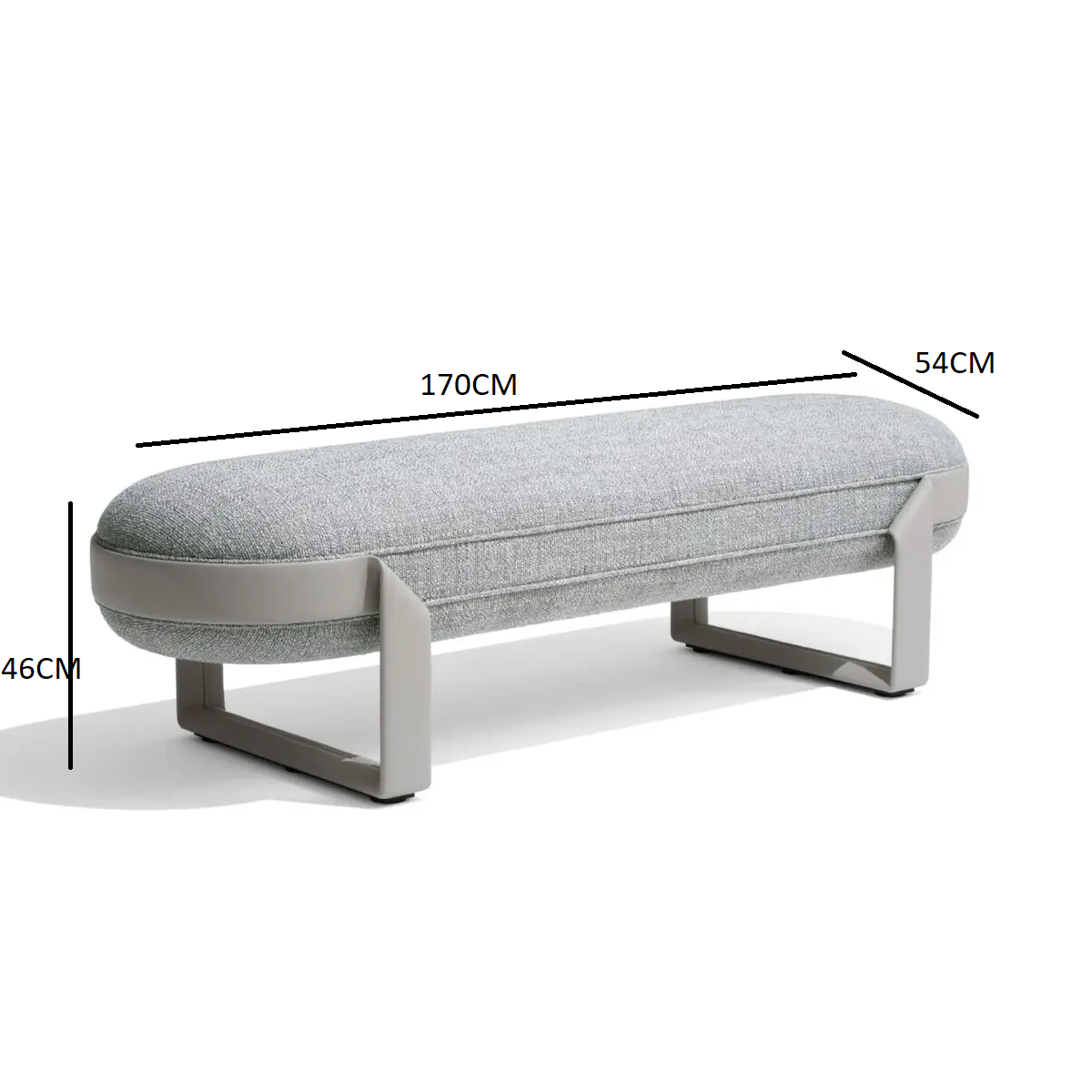 Shirley gray bench
