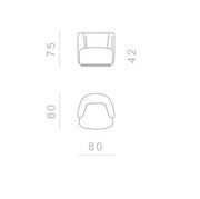 Sipario beige armchair