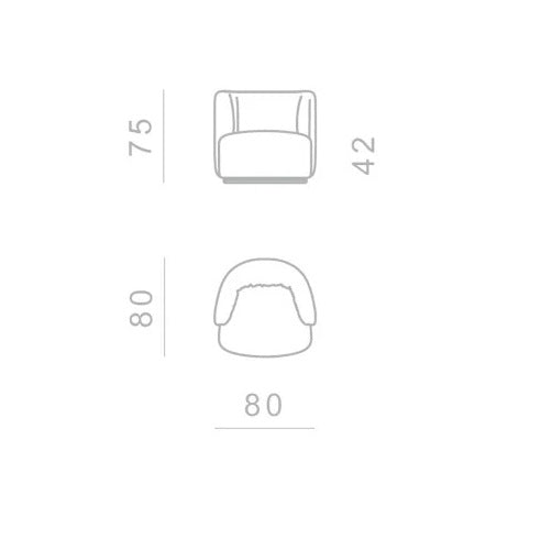 Sipario beige armchair