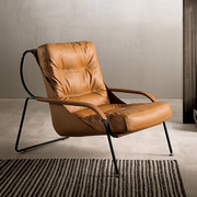 Leather And Metal Armchair