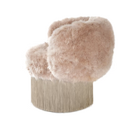 Cachemire fur pirouette swivel armchair