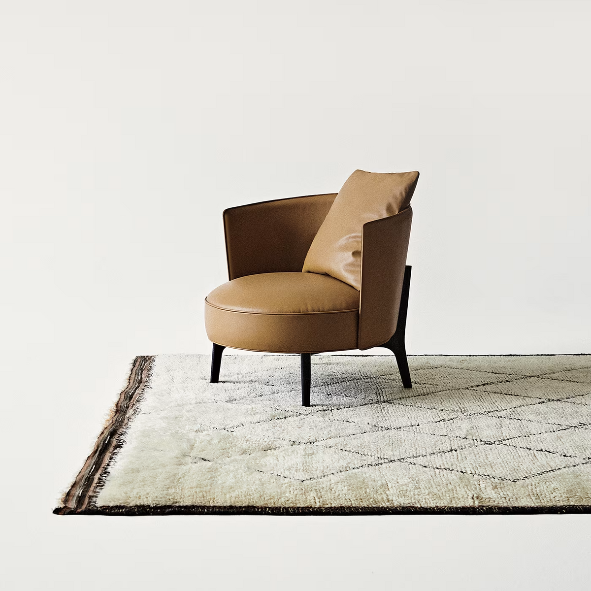 Ares brown and black armchair