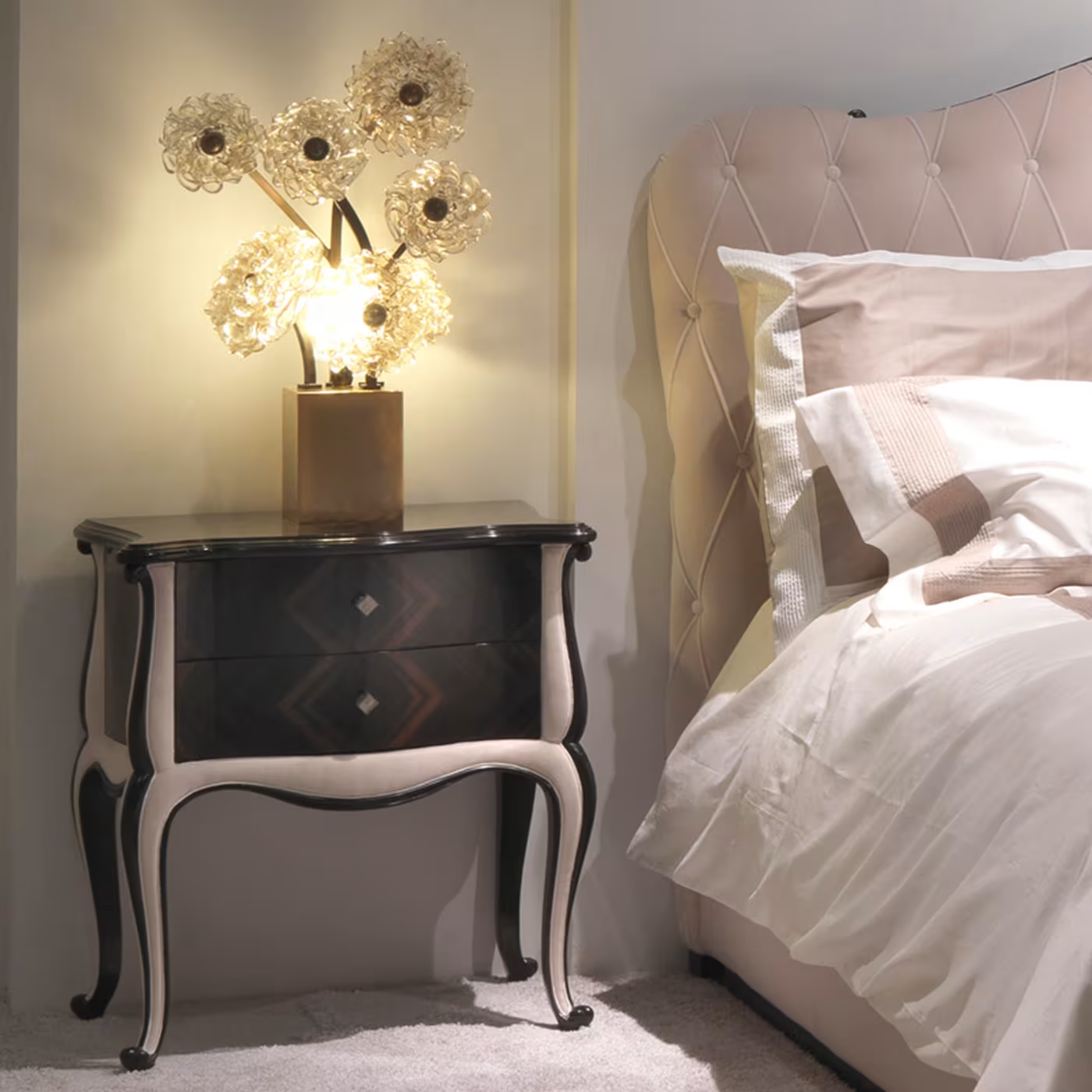 Ebony and cherry nightstand