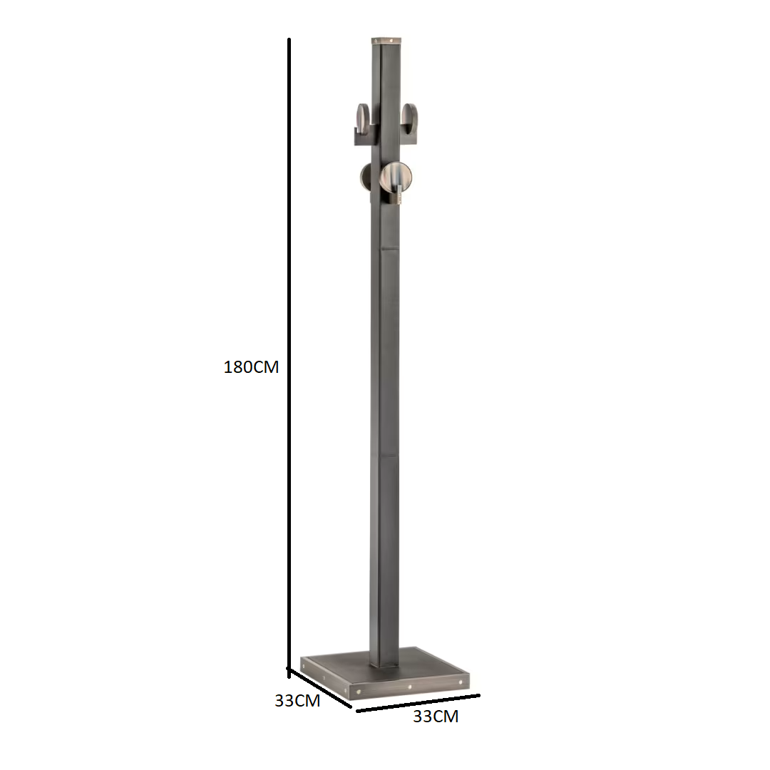 Brown leather coat stand