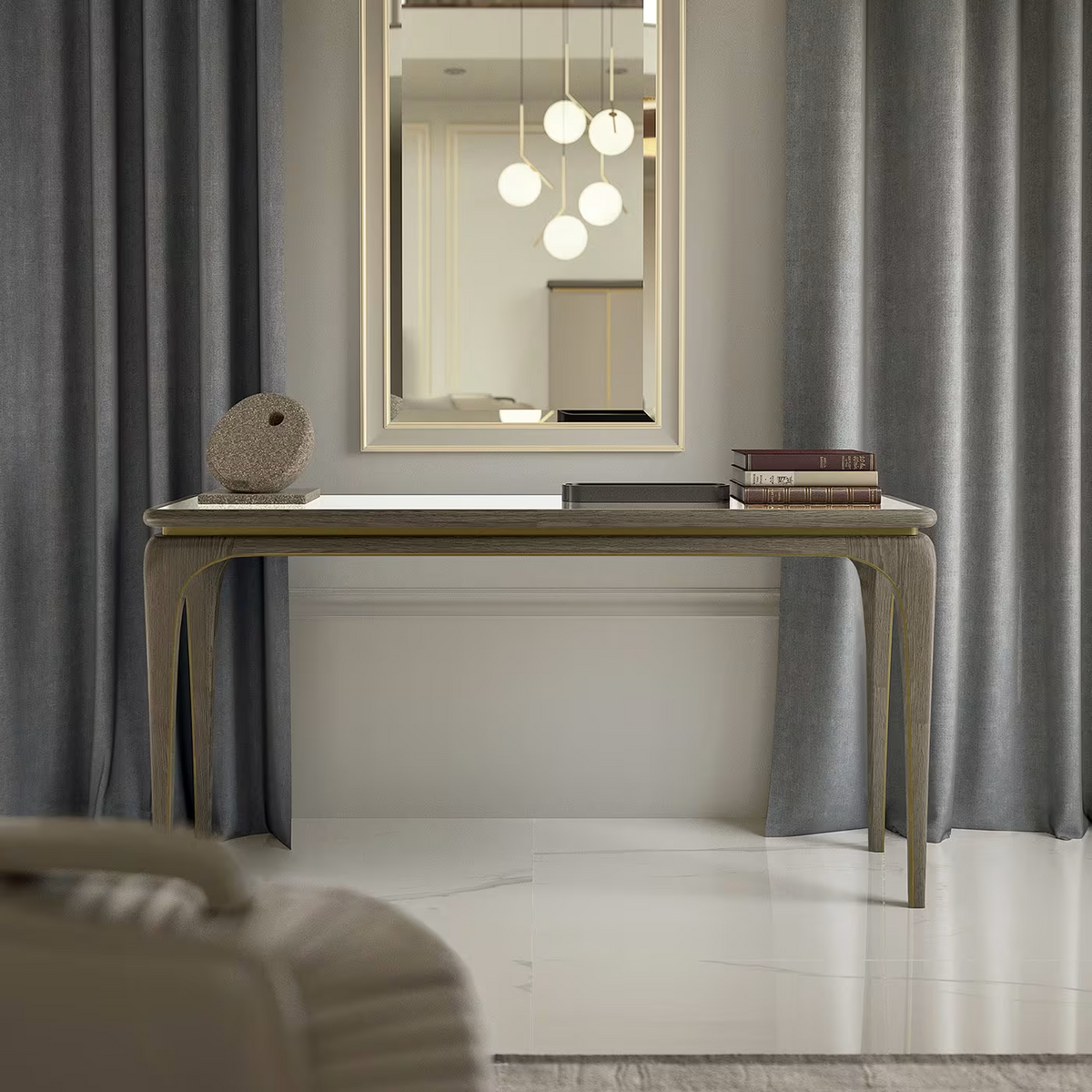 Beige console