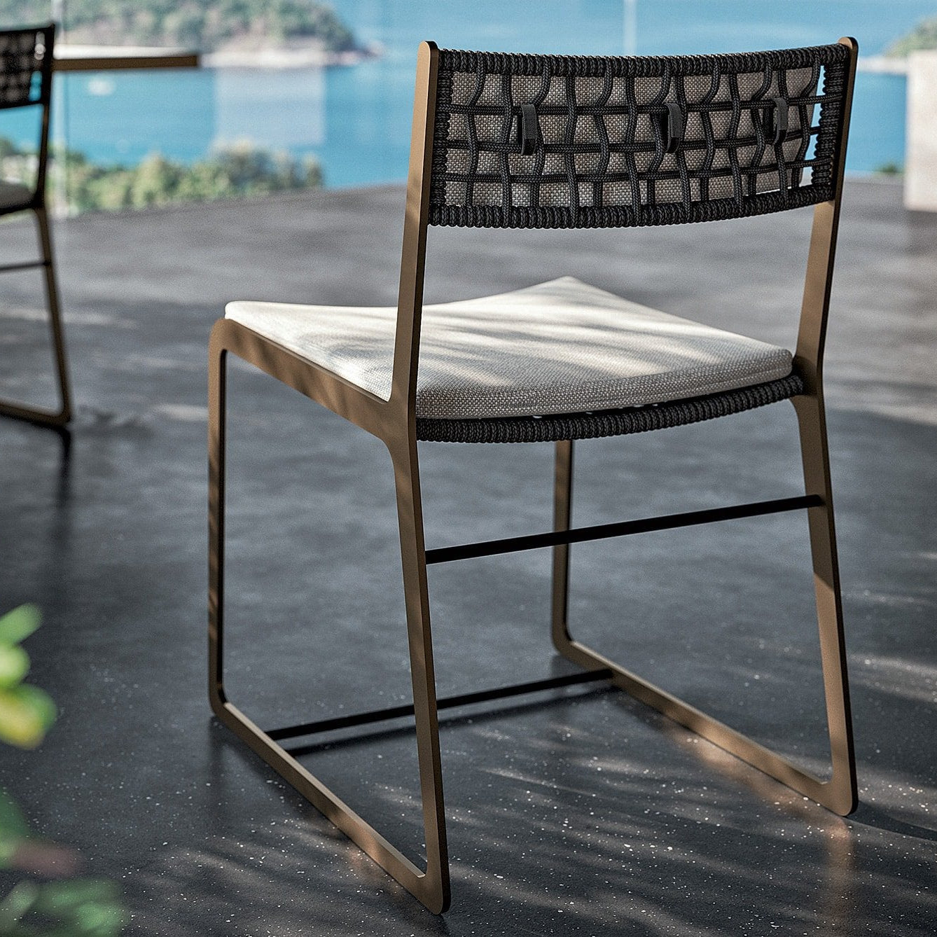 Atena Luxury Italian Outdoor Side Chair