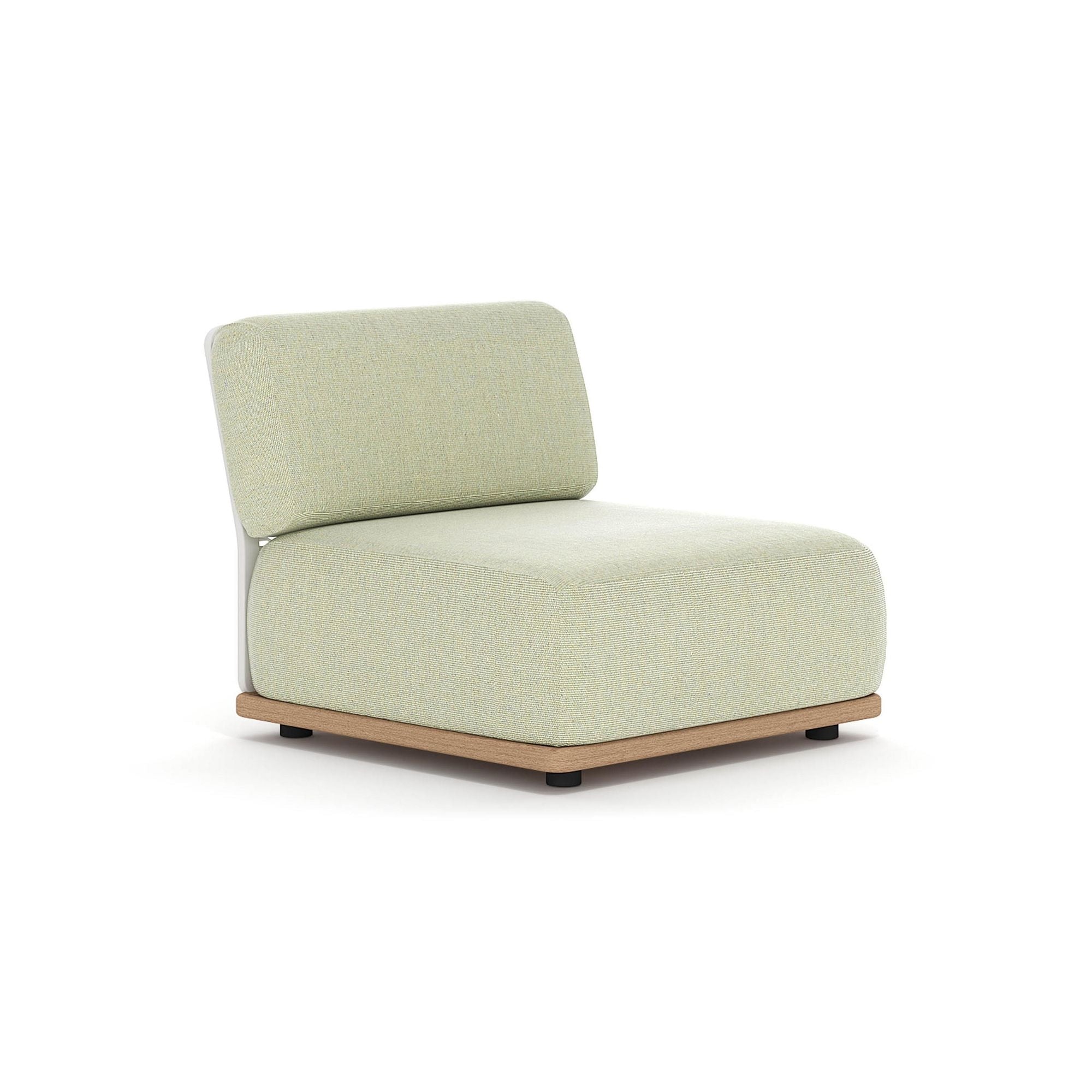 Outdoor single sofas with green fabric