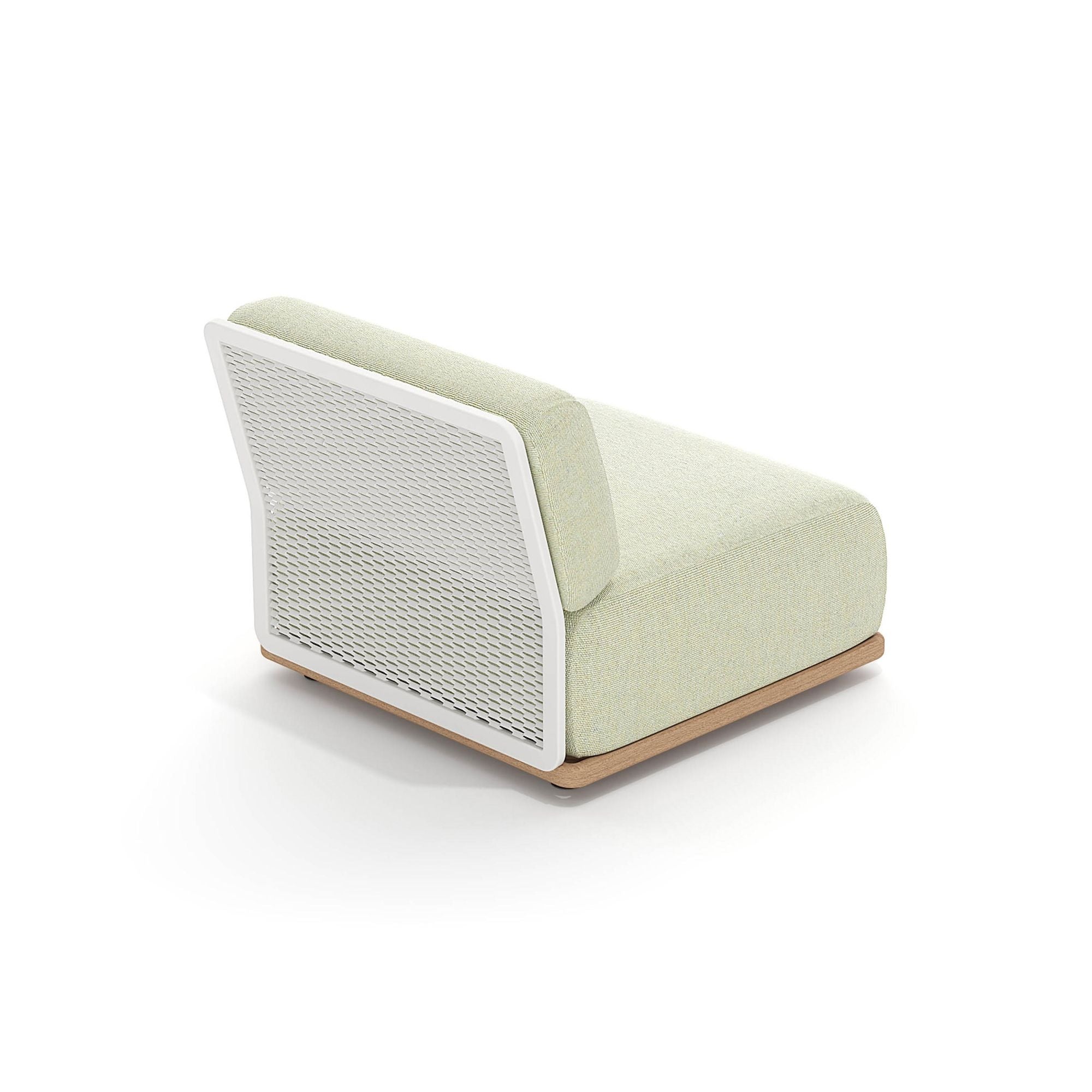 Outdoor single sofas with green fabric