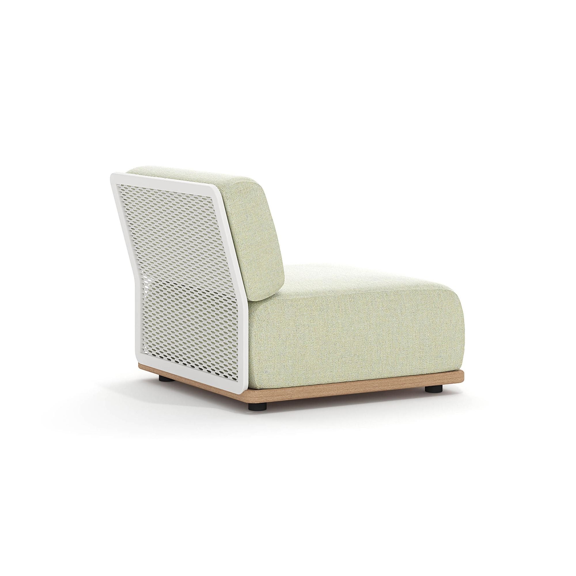 Outdoor single sofas with green fabric