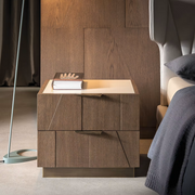 Slash nightstand with glass top