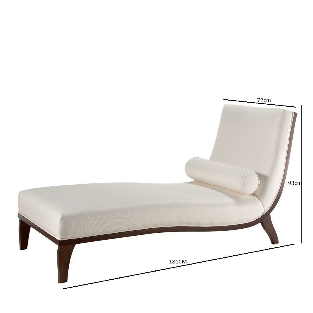 Menphis white chaise longue