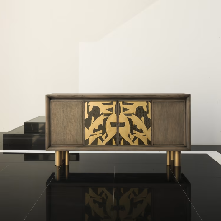 Mila abstract painting sideboard