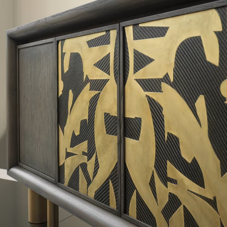 Mila abstract painting sideboard
