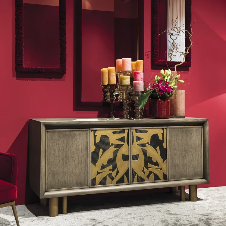 Mila abstract painting sideboard