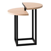 Split-top round side table