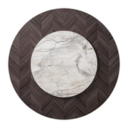 Round inlaid dining table