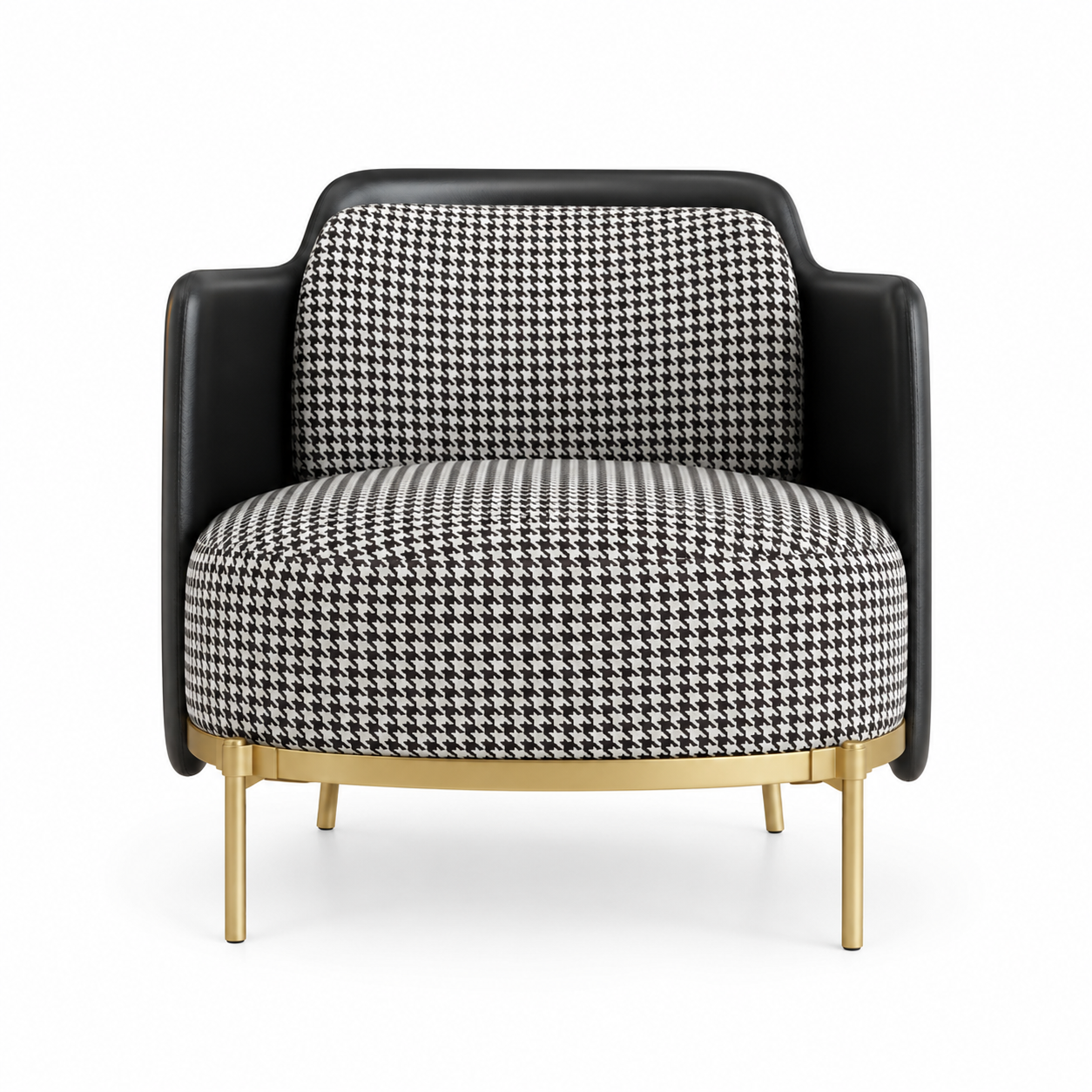 Chair with gold metal legs