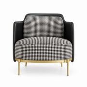Chair with gold metal legs