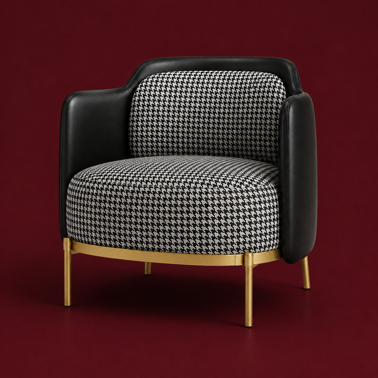 Chair with gold metal legs