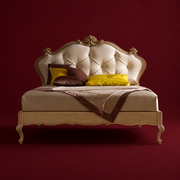 Italian-designed velvet bed