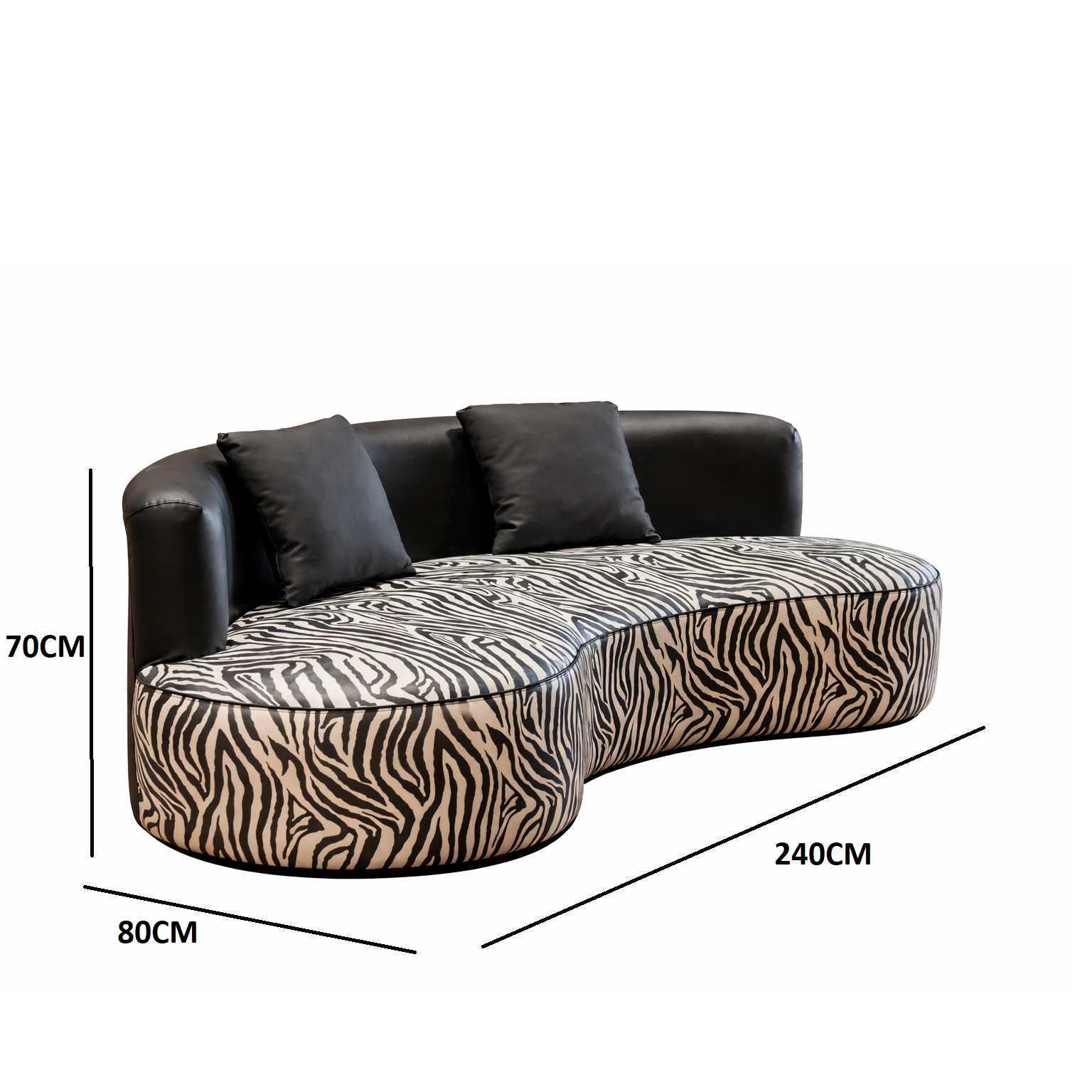 A sofa with a unique design