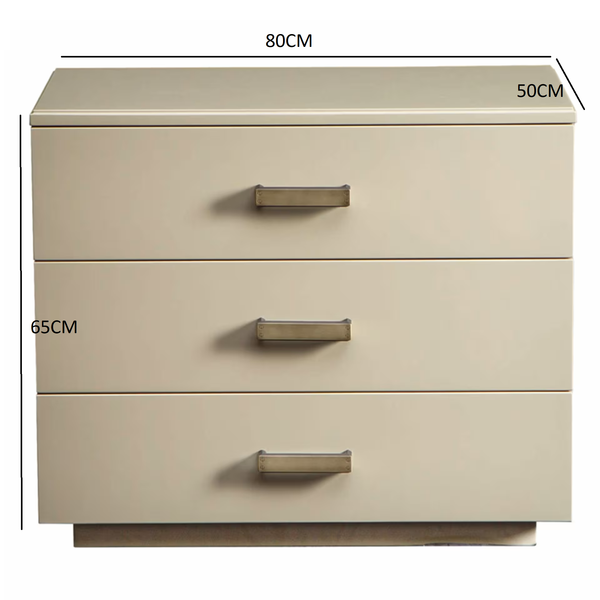 Loft 3-drawer nightstand